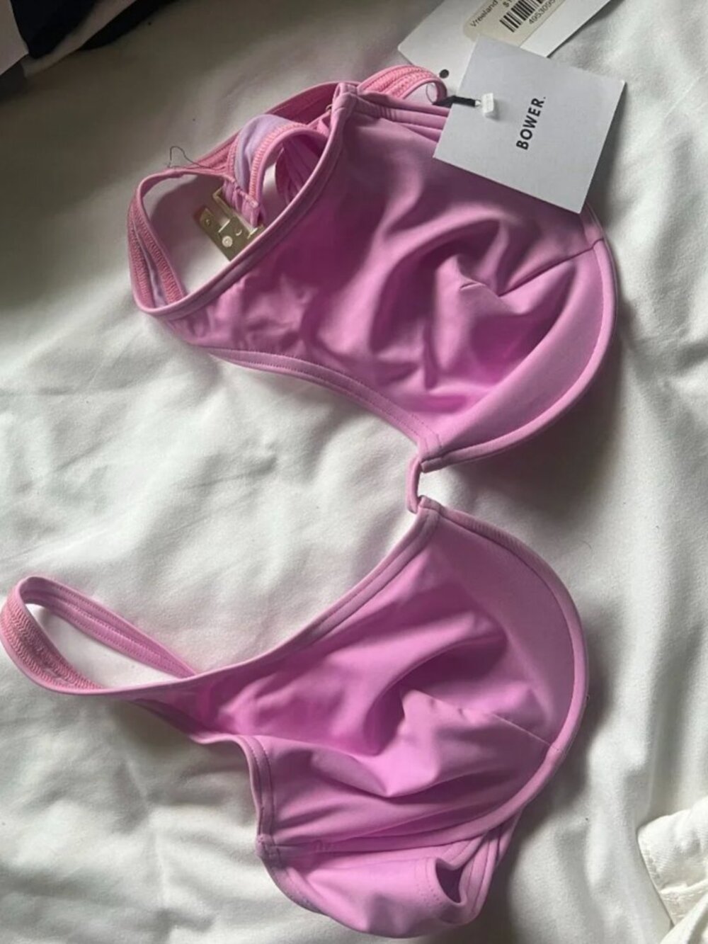 BOWER Swimwear Vreeland Bikini Top (L) and Bottom (L) Set New NWT in PINK